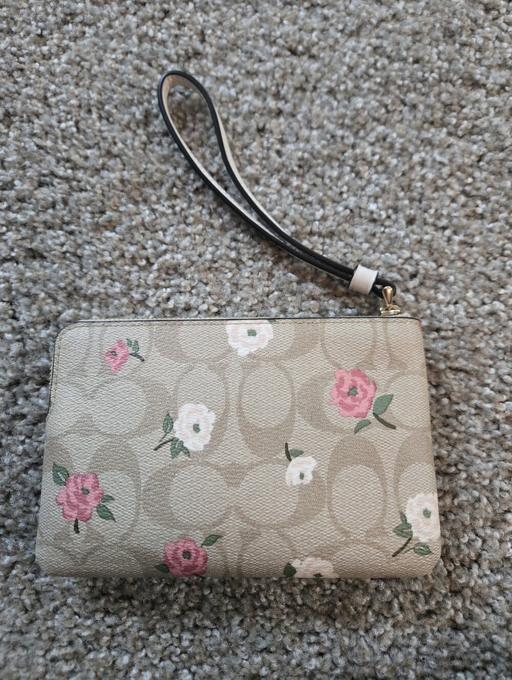 Coach Beige Signature Wristlet with Floral Print - Picture 3 of 6